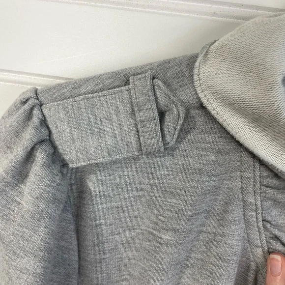 Kut from the Kloth Button Front Ruffle Gray Long Casual Jacket M GUC - Picture 10 of 16